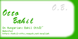 otto bahil business card
